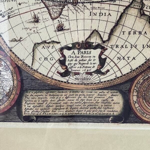 Hartă istorică înrămată